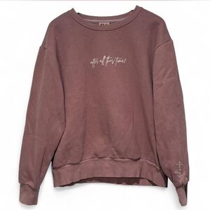 Mauve Mojo Provo “After all this time? Always” Embroidered Crewneck Sweatshirt